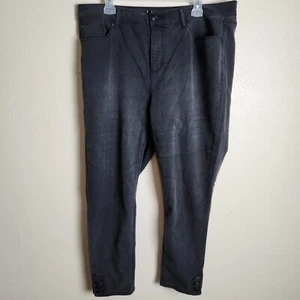 Hannah Damen Caprihose 18W Knöchelhose Taschen schwarz Stretch Denim verblasste Falten - Bild 1 von 6