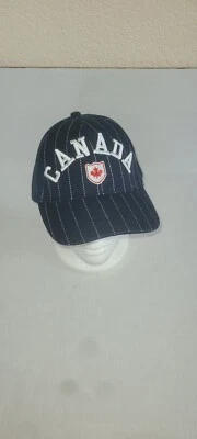 Canada Hat Cap Adjustable Strapback Blue Pinstriped By G*G*S - Image 1 of 4