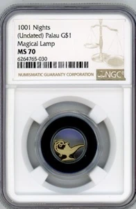 MAGISCHE LAMPE 1001 NÄCHTE 2021 Palau 0,5 g 0,9999 Goldmünze NGC MS70 - Bild 1 von 4