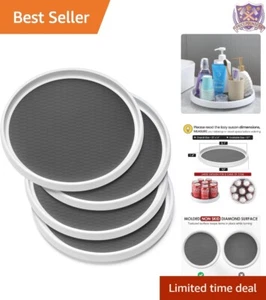 Set of 4 Non-Skid Plastic 10 Inch Lazy Susan Organizers for Kitchen, Pantry S... - Picture 1 of 11