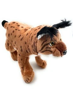 Lynx Schneeluchs Size Cat Plush Stuffed Animal Fabric Animal 24cm Braun - Picture 1 of 3