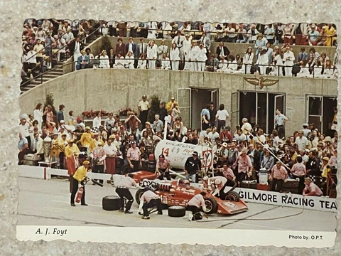 A.J. Foyt Gilmore #14 Indy 500 Pitstop Postcard 4" x 6" Cover