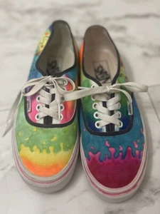 Vans Skateboard Sneakers Hand Painted Shoes Mens 6.5 Womens 8 Funky RARE!! - Picture 1 of 8