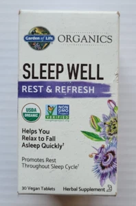 Garden Of Life Organics Sleep Well Rest & Refresh Supplement NEW EXP 03/2026 - Picture 1 of 3
