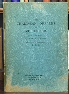 CHALDAEAN ORACLES OF ZOROASTER - Westcott, 1950 - HERMETIC GOLDEN DAWN MAGICK - Imagen 1 de 6
