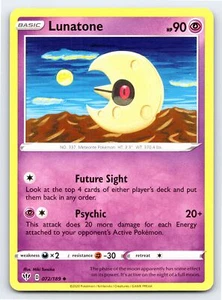 Tarjeta Pokémon Lunatone 072/189 Oscuridad Poco Común En Llama - Casi Nueva - Imagen 1 de 5