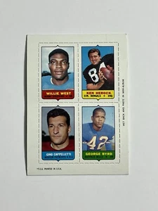 1969 Topps Four-in-One Mini Card Willie West George Byrd Ken Herock - Picture 1 of 2