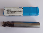 12mm Z Carbide Stub End Mill Cutter - 4 Flute - 0.75 RAD SGS Kyocera Tinamite-A