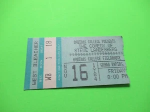 VINTAGE 1984 THE COMEDY OF STEVE LANDESBERG TICKET STUB - Picture 1 of 2