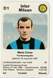 1970 - Dutch Football Card - Mario Corso - Inter Milan - Picture 1 of 2