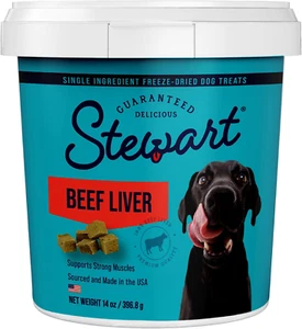 Freeze Dried Beef Liver Dog Treats - Grain Free, 14 Oz Resealable Tub, Single In - Picture 1 of 12
