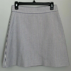 Rebecca Taylor Blue White Tweed Skirt High Waist Mini Sayre Stripe Sz 6 $395 - Picture 1 of 4