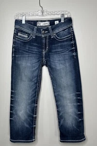 BKE Buckle Jeans Womens 27 Blue Culture Cropped Thick Stitch Western BPL1108 - Picture 1 of 19
