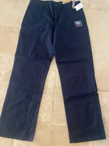 Dockers Boys Husky Approved School Wear Flat Front Navy Pant NWT (Box 14) - Picture 1 of 2