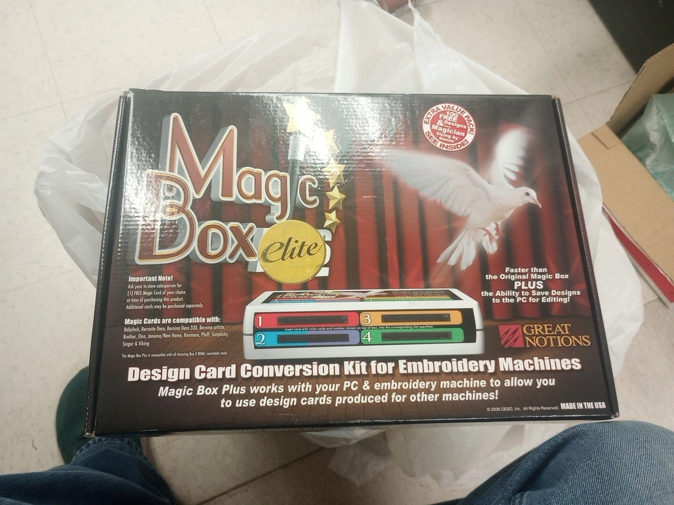 Rare Mini Magic Box Elite Card Conversion Kit Embroidery W/ Extras Included - Image 1 of 4