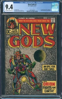 NEW GODS #1 CGC 9.4 NM 1st APP ORION 4th APP DARKSEID JACK KIRBY DC COMICS 1971 - Image 1 of 2