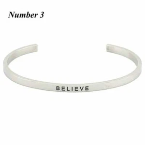 BELIEVE Mantra Bracelet cuff bangle - Picture 1 of 1