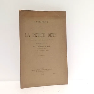 ENVOI DE PAUL FORT À PIERRE LOUYS - La Petite Bête THÉÂTRE - Bild 1 von 3