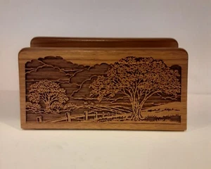 Vintage 1988 Laser Craft Letter/Napkin Holder Masculine U.S.A. - Picture 1 of 8