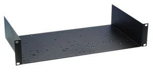 2 HE 19" Rackablage 25cm tief Rack Shelf Boden Ablage Trägereinschub Rackwanne - Picture 1 of 4
