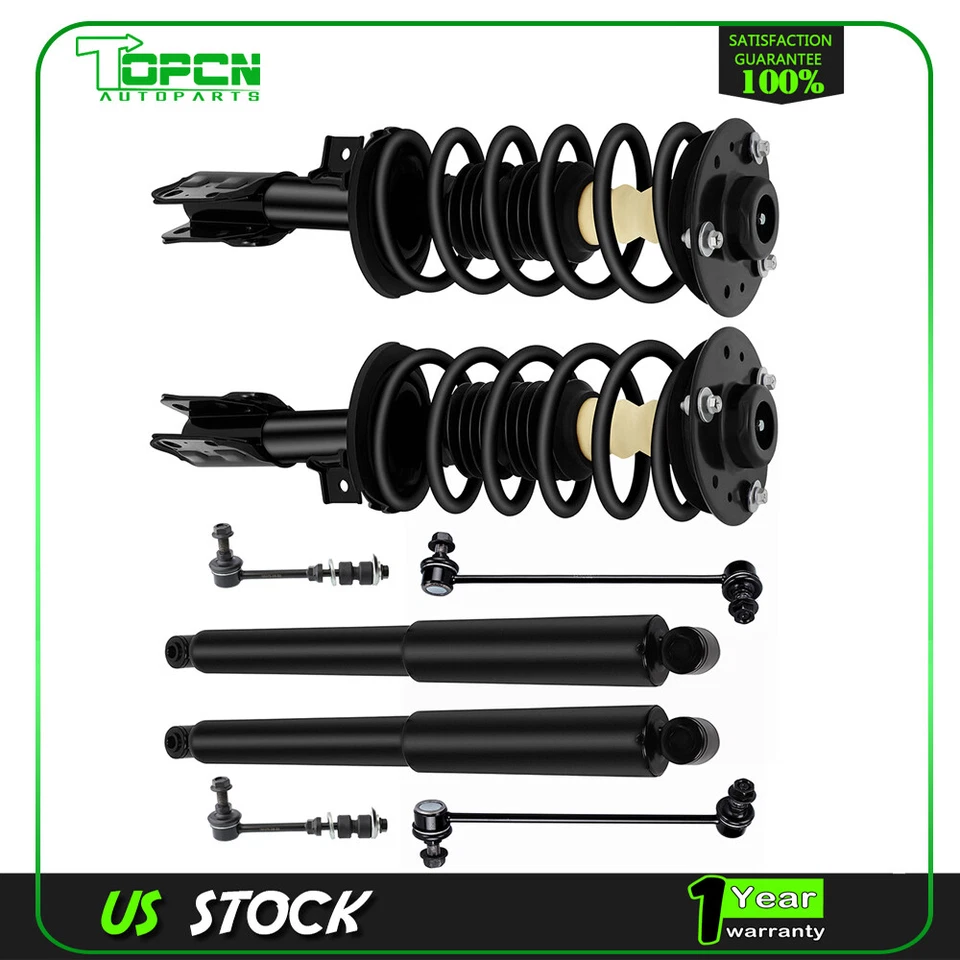 Front Rear Struts Shocks Sway Bars For Chevy Equinox GMC Terrain Pontiac Torrent - Imagem 1 de 4