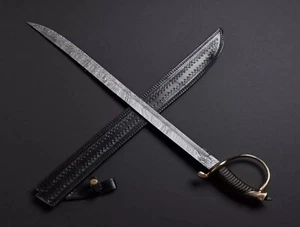 Hand Forged Damascus Steel Arabian Sword, Handmade Persian Sword, Pirate Sword. - Picture 1 of 3