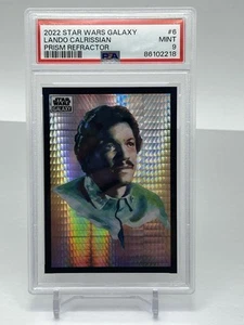 2022 Topps Star Wars Galaxy 6 Lando Calrissian Prism Refractor Alpha 1/75 PSA 9 - Picture 1 of 2