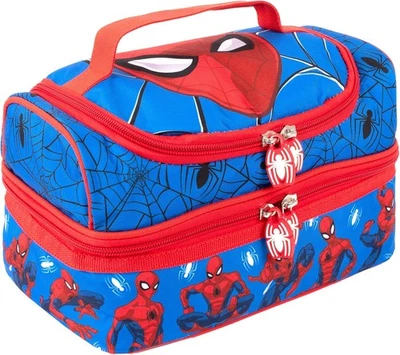 Marvel Spiderman Multi-Compartment Lunch Bag for Kids School Thermal Blue  - Image 1 of 4