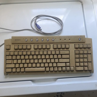 Sony VAIO PCVA-KB1P/UB 100-Key PS/2 Wired Multimedia Keyboard PS2 Vintage - Image 1 of 4