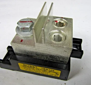 ✌️2) NEW BUSS 1BS103 FUSE BLOCK 400 AMP 600VAC LOT OF 2 - Picture 1 of 4