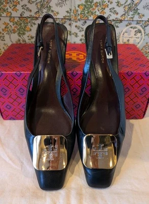 Tacón Tory Burch Georgia 55 mm espalda perfecta talla 9 Foto 1 de 4