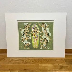 Shuzo Ikeda Blumenmadonna Holzschnitt 1988, Auflage 6/300, Japan - Bild 1 von 4