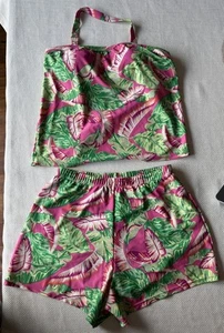 Blair Damengröße 8 tropischer Druck zweiteilig Bademode bescheidene Tank Shorts - Bild 1 von 6
