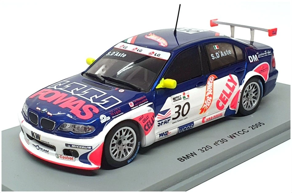 Spark escala 1/43 S0429 - BMW 320 WTC 2005 #30 D'Aste - Azul/branco - Imagem 1 de 4