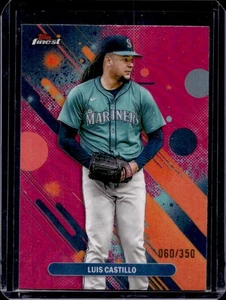 2025 Topps Finest Luis Castillo Common Magenta Refractor #60/350 Mariners - Picture 1 of 2