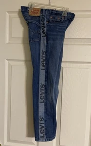 Levi's Boys 502 Jeans 8 Reg Taper Blue Adjustable Waistband Flex Stretch 24x22 - Picture 1 of 6