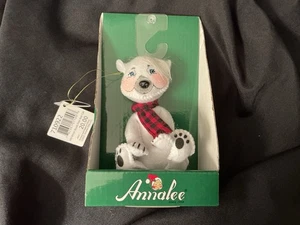 Annalee Christmas Plush Figurine Doll Winter Woods Polar Bear Cub 2022 New - Picture 1 of 2
