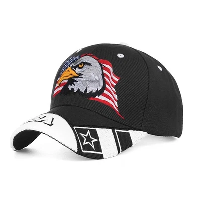 Gorra Patriótica USA American Bald Eagle Base-Ball Papá para Hombre o Mujer Gris Foto 1 de 4