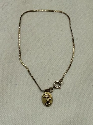 "Brazalete Walt Disney Mickey Mouse relleno de oro 12k 7"" niños niñas niños joyas" Foto 1 de 4
