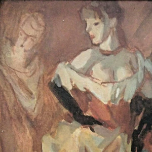 Ferdinand FARGEOT Listed Antique Impressionist Oil 1920's Lady Opera Singer - Picture 1 of 9
