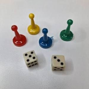 Pass Out Dice Tokens Replacement Board Pieces 1970s Party Game Basic Vintage - Picture 1 of 6