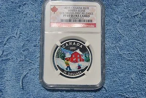 Canada, $10, Colorized Winter Scene, NGC, PF69 Ultra Cameo, NGC Pop = 3 - Picture 1 of 2