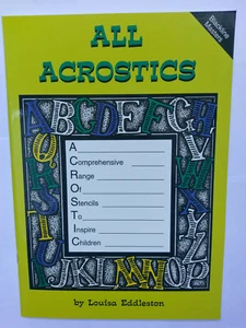 All Acrostics and Colouring-in book by Louisa Eddleston - Picture 1 of 1