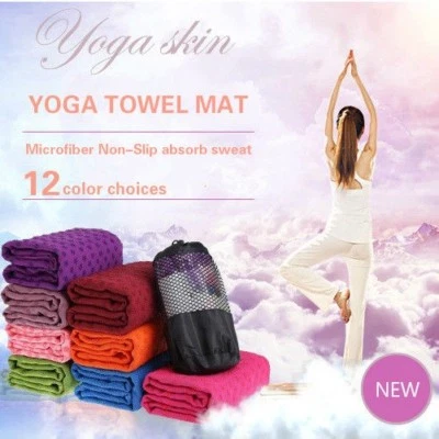 Pilates Yogamatte Handtuch Fitness Sport Training rutschfest Absorption Schwitz - Bild 1 von 4