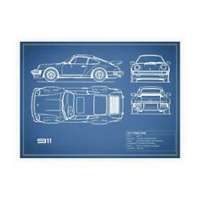 Stampa su Tela su Carta Poster o Quadro Rogan Mark Porsche 911-Turbo 1977 Red