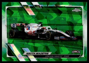 2021 Topps Chrome SAPPHIRE Formula 1 NIKITA MAZEPIN GREEN PARALLEL 36/75 #113 - Picture 1 of 2