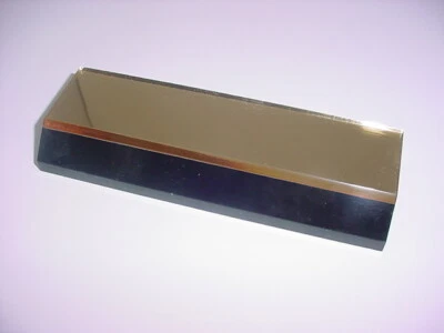 Acrylic Black and Gold  Award Plaque Gloss Finish Display Base Stand 2 x 6 " - Image 1 of 4