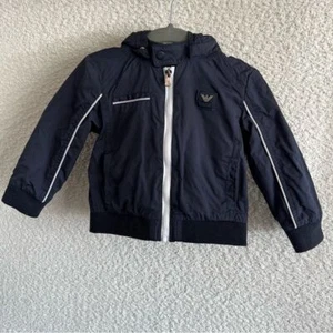Armani Baby Giorgio Armani blau Reißverschluss Jacke Kapuze Kleinkind Größe 12 Monate - Bild 1 von 16