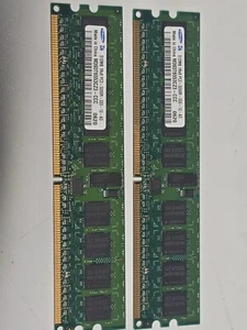 1GB Ram ( 2pcs ) 512mb 1Rx8 PC2-3200R-333 DDR400 SDRAM Memory Matched Pairs - Picture 1 of 2
