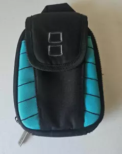 Custodia da viaggio originale Nintendo DS nera verde acqua con tasca con cerniera 3 tasche - Foto 1 di 9